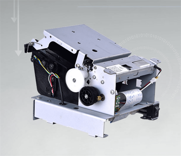 Thermal printer mechanism with durable metal frame structure